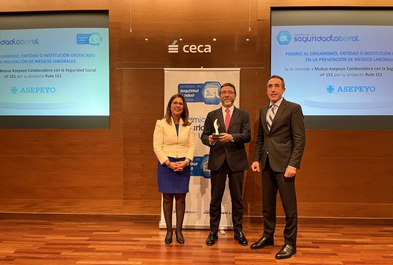 Asepeyo distinguida en los VIII Premios de Seguridad y Salud Laboral